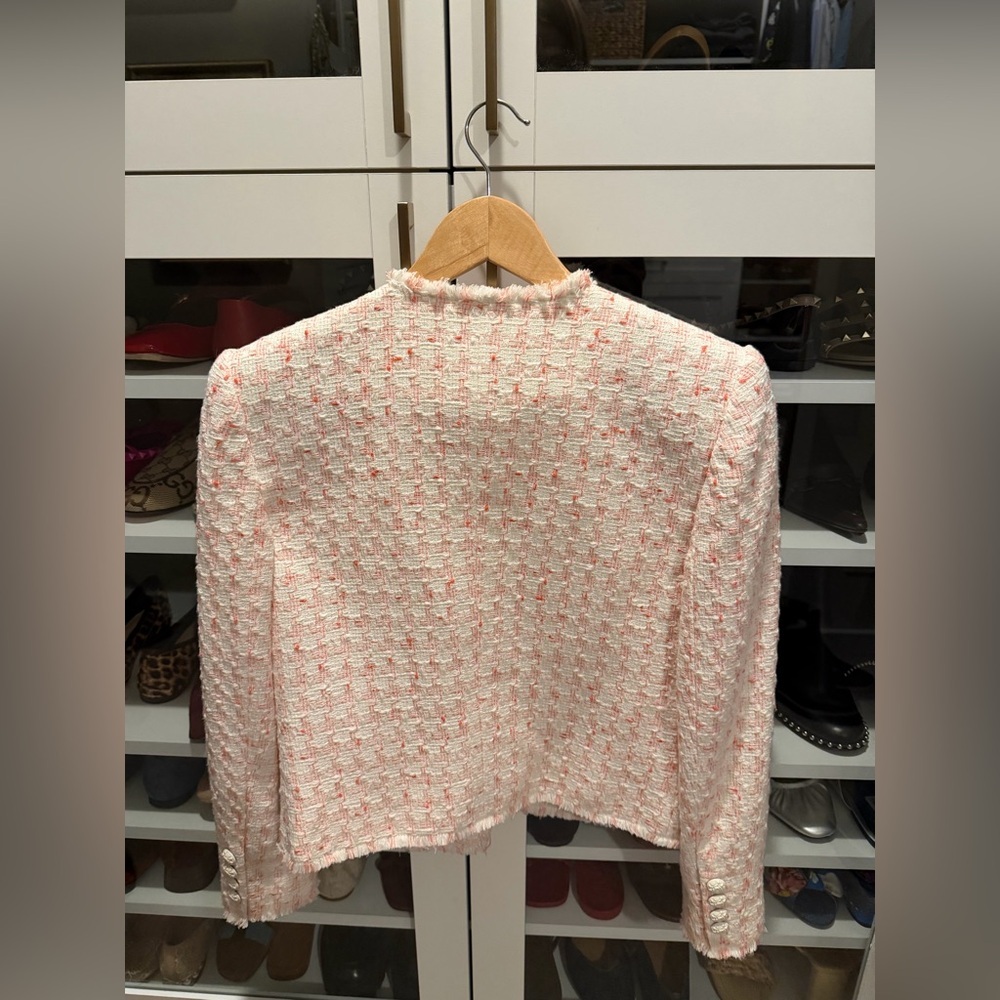 Veronica Beard Olbia Tweed Jacket - Cream and Pink - Picture 8 of 8